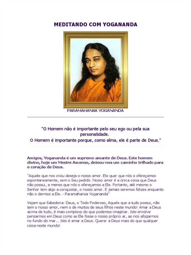 Os benefícios da meditação segundo Yogananda